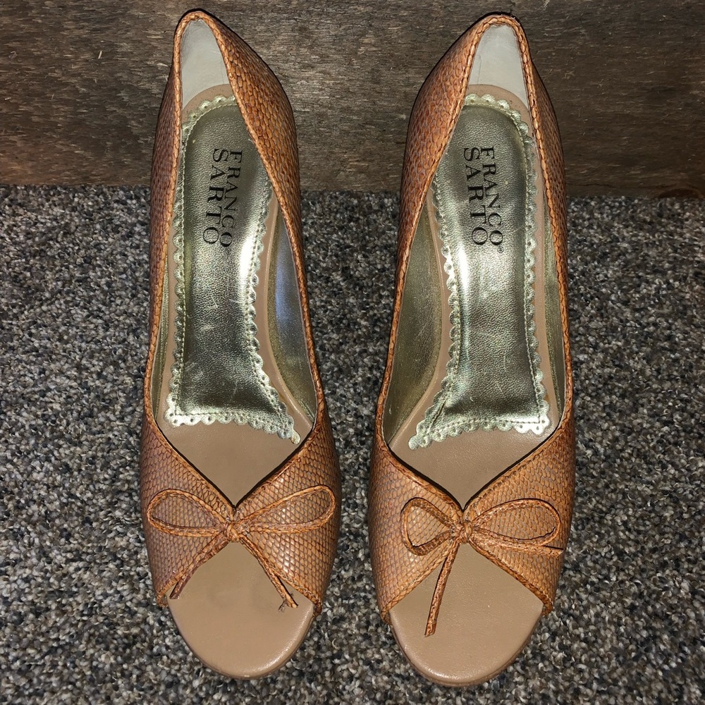 Franco Sarto Open Toe Wedges
